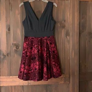 Elegant  Red/Black Dress